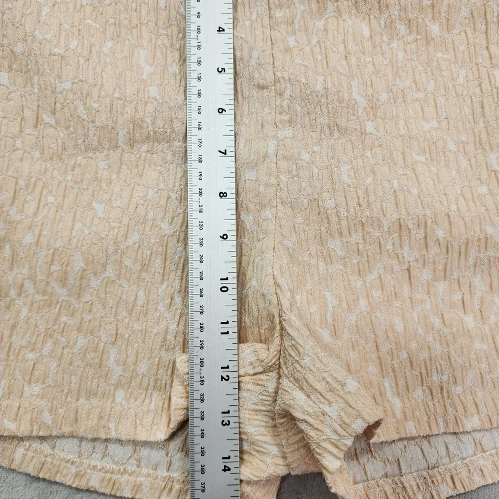 Express Shorts Womens 8 Beige Jacquard Chino Textured Dressy Casual Summer - Picture 7 of 10